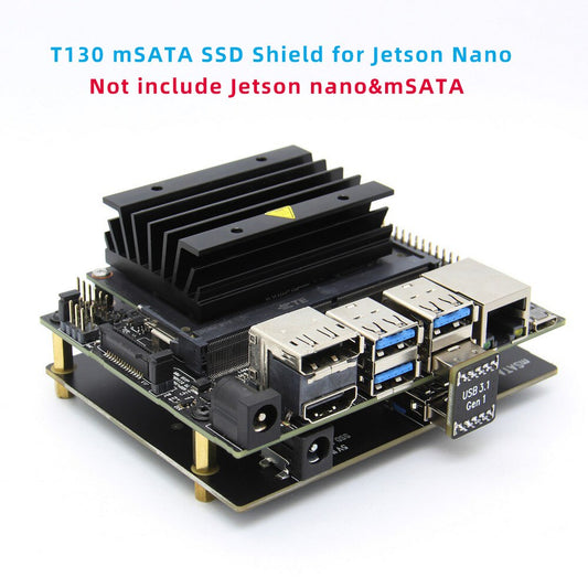 Jetson Nano mSATA SSD Shield, T130 V1.1 Storage Expansion Board for NVIDIA Jetson Nano Developer customize