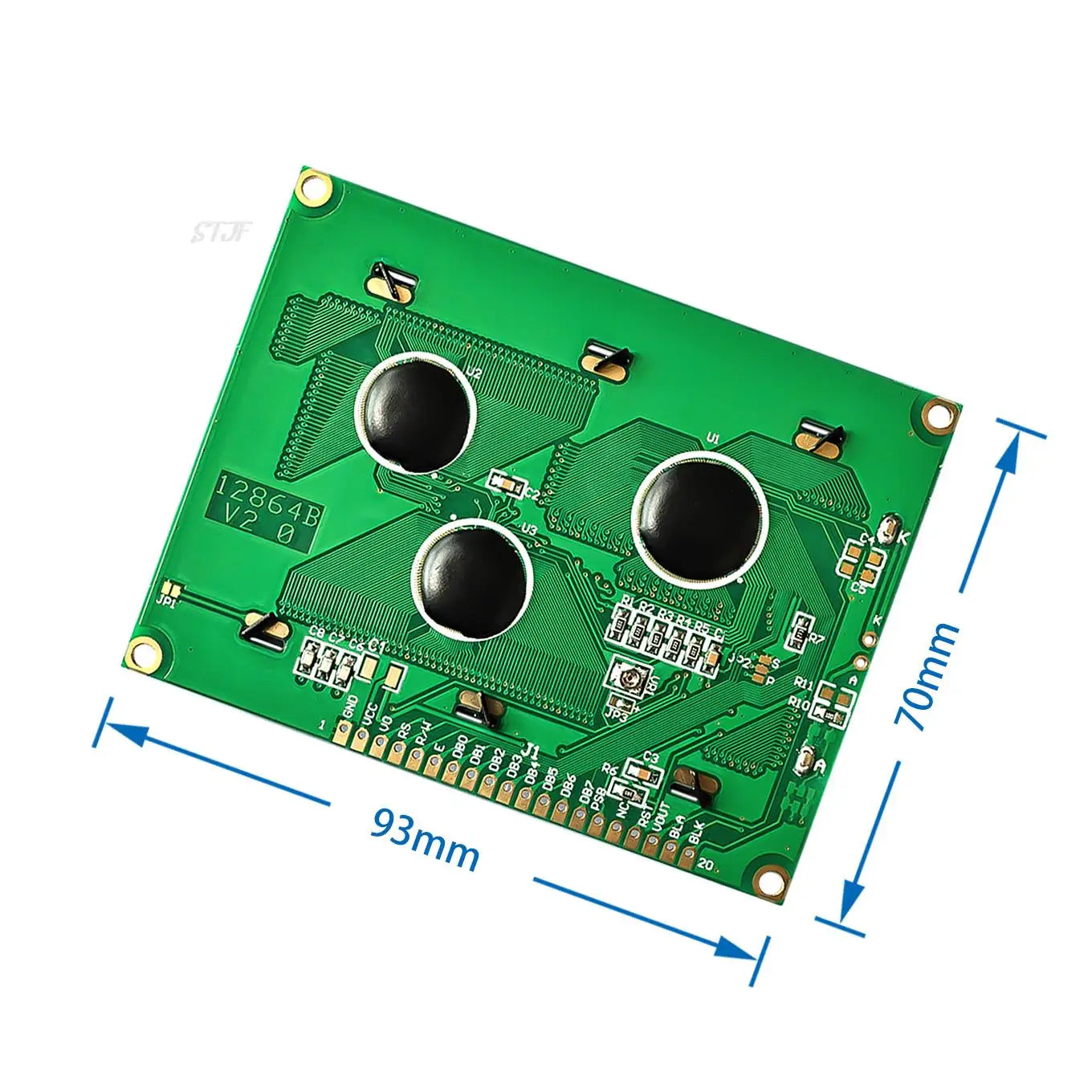 Custom LCD Board Yellow Green blue Screen 12864 128X64 5V blue screen display ST7920 LCD module for arduino 100% new original