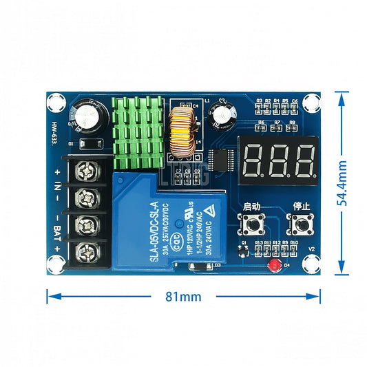 Custom 1P Lithium Battery Charging Control Board DC 6-60V Li-ion Lead Acid Battery Charge Protection 12V Digital Voltmeter