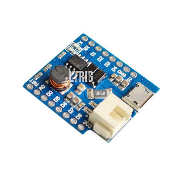 Custom 1PCS Battery Shield For WEMOS D1 mini single lithium battery charging & boost