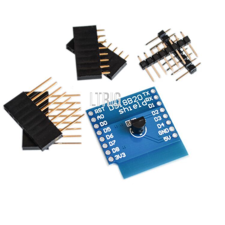 Custom 1PCS DS18B20 Temperature Sensor Shield Wemos D1 Mini D1 Mini Pro ESP NodeMCU