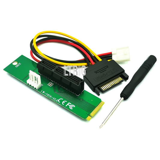 Custom 1PCS NGFF M2 to PCI-e 4x Slot Riser Card M key M.2 SSD Port to PCI Express Adapter Convertor for Mining