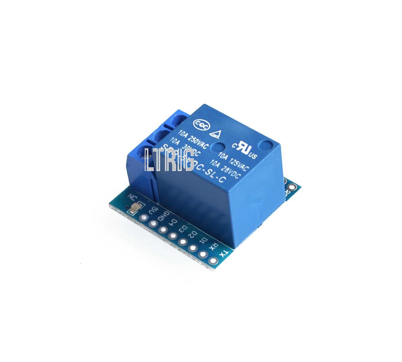 Custom 1PCS Relay Module For wemos D1 MINI 5V hight level trigger One 1 Channel Relay Module interface Board Shield