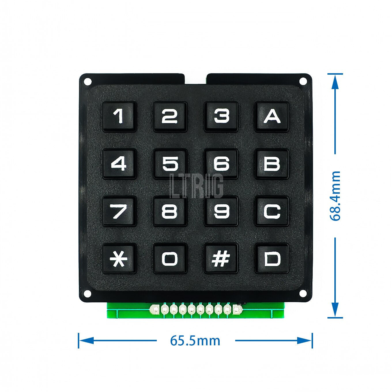 Custom 1PCS Switch Keyboard Keypad Array Module ABS 4x4 3x4 12 16 Key Button Membrane Switch DIY Kit for Arduino