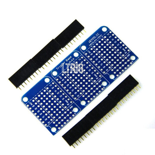 Custom 1PCS Triple Shield For WeMos D1 Mini Dua Sided Perf Board For Arduino Compatible