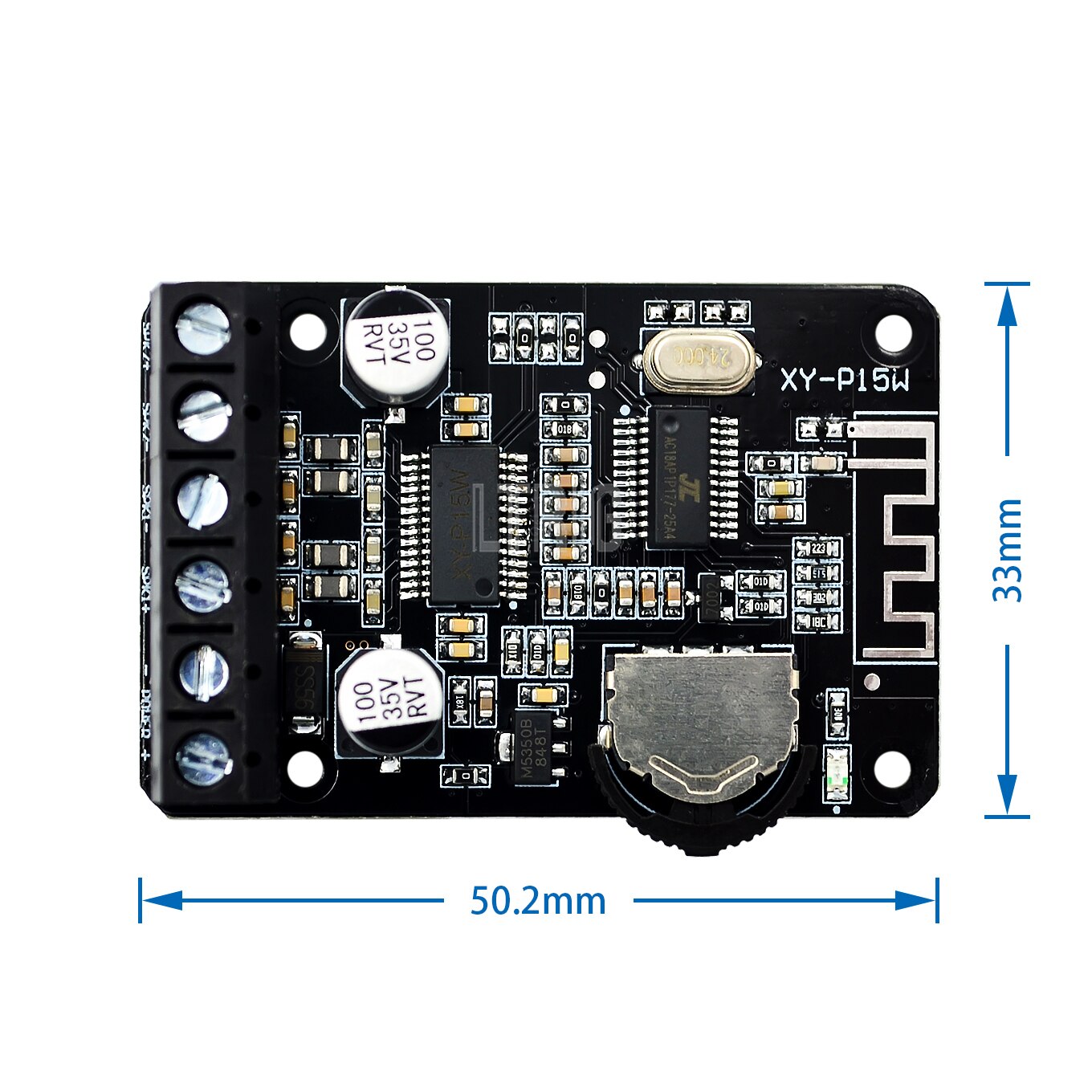 Custom 1PCS10W/15W/20W/30W/40W Stereo Bluetooth Power Amplifier Board 12V/24V Module XY-P15W XY-P40W