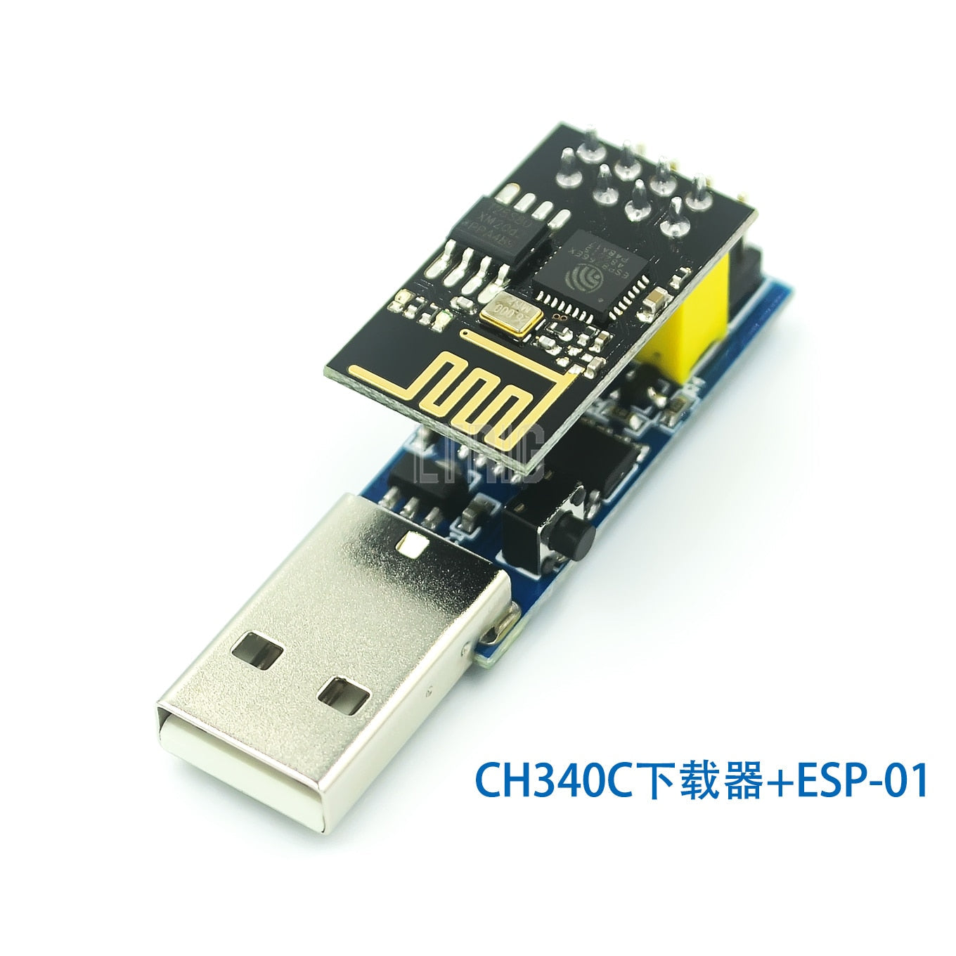 Custom 1PCSCH340C USB ESP8266 ESP-01 ESP01S Prog WIFI Downloader Module Developent Board for Arduino Programmer Adapter