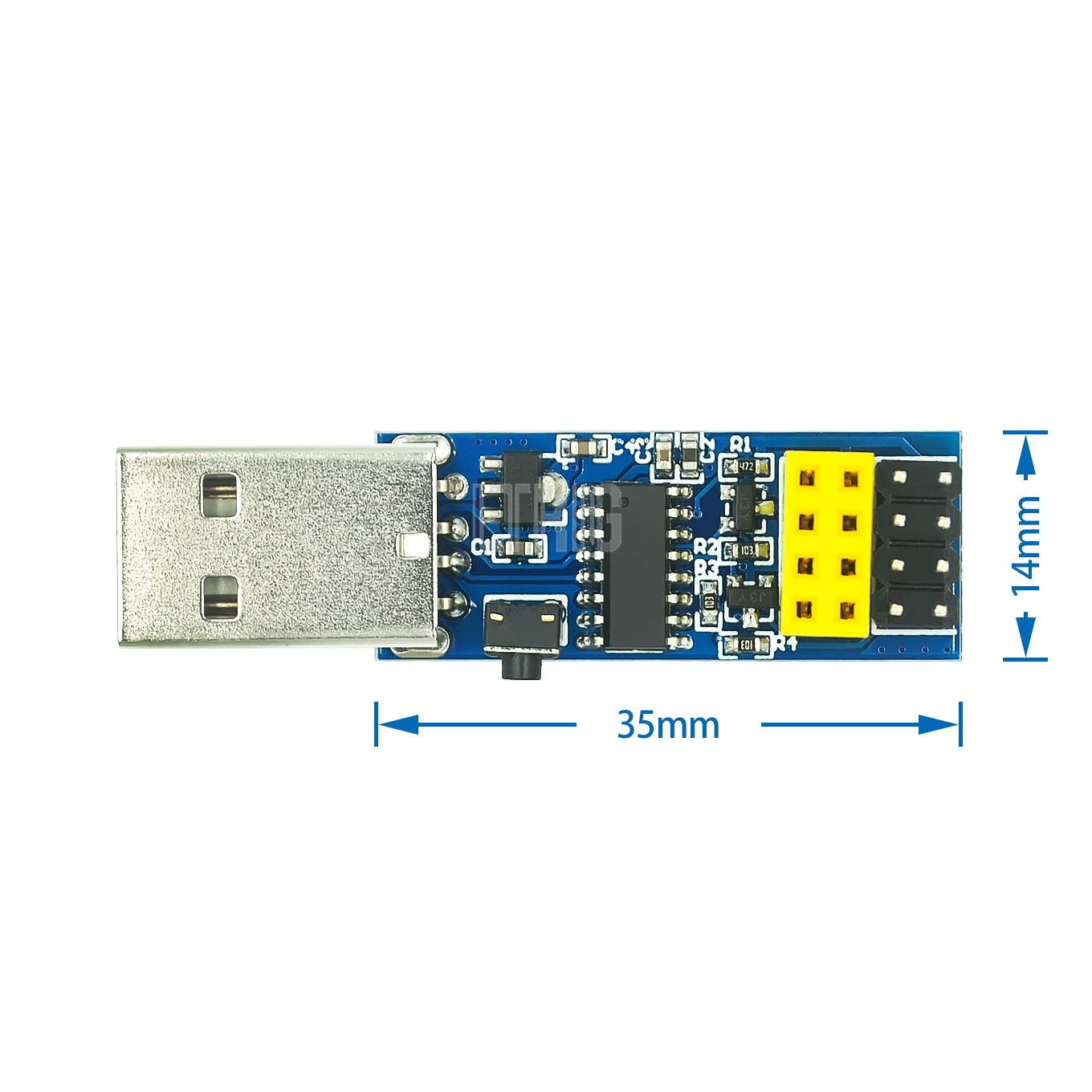 Custom 1PCSCH340C USB ESP8266 ESP-01 ESP01S Prog WIFI Downloader Module Developent Board for Arduino Programmer Adapter