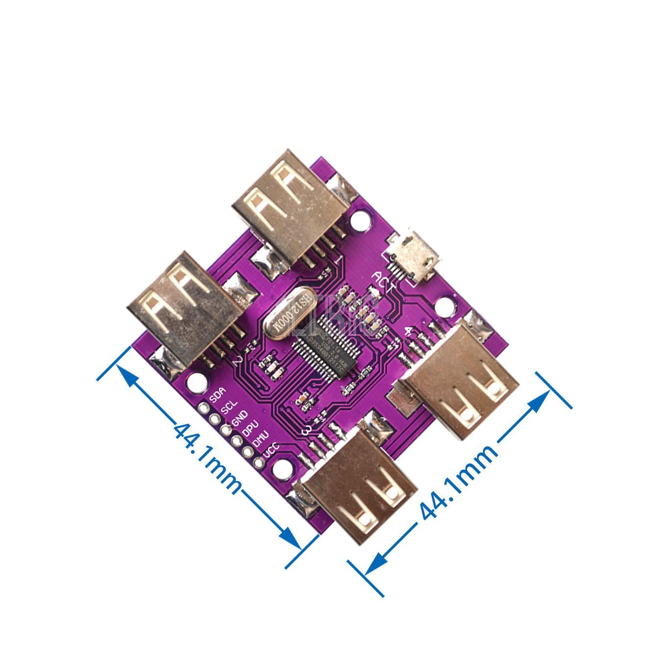 Custom 1PCSDC 5V 500mA CJMCU-204 USB 2.0 HUB 4-Port Controller Module High Speed