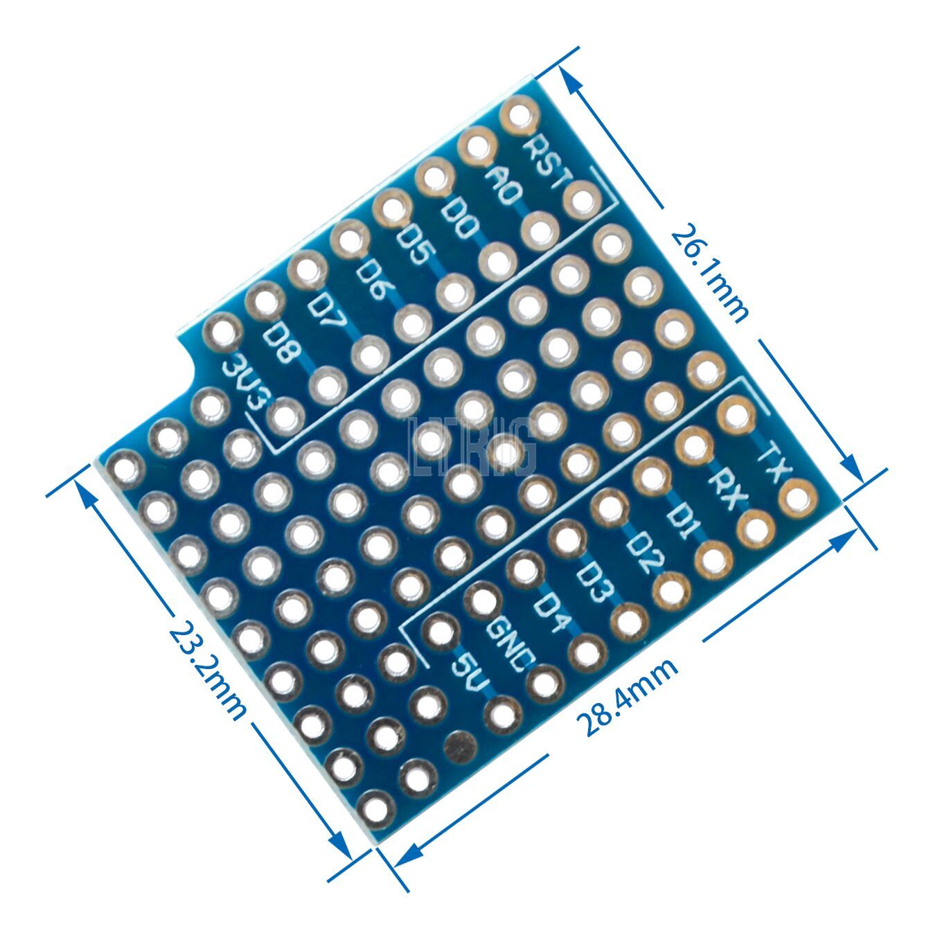 Custom 1PCSProtoBoard Shield for   D1 mini double sided perf board Compatible