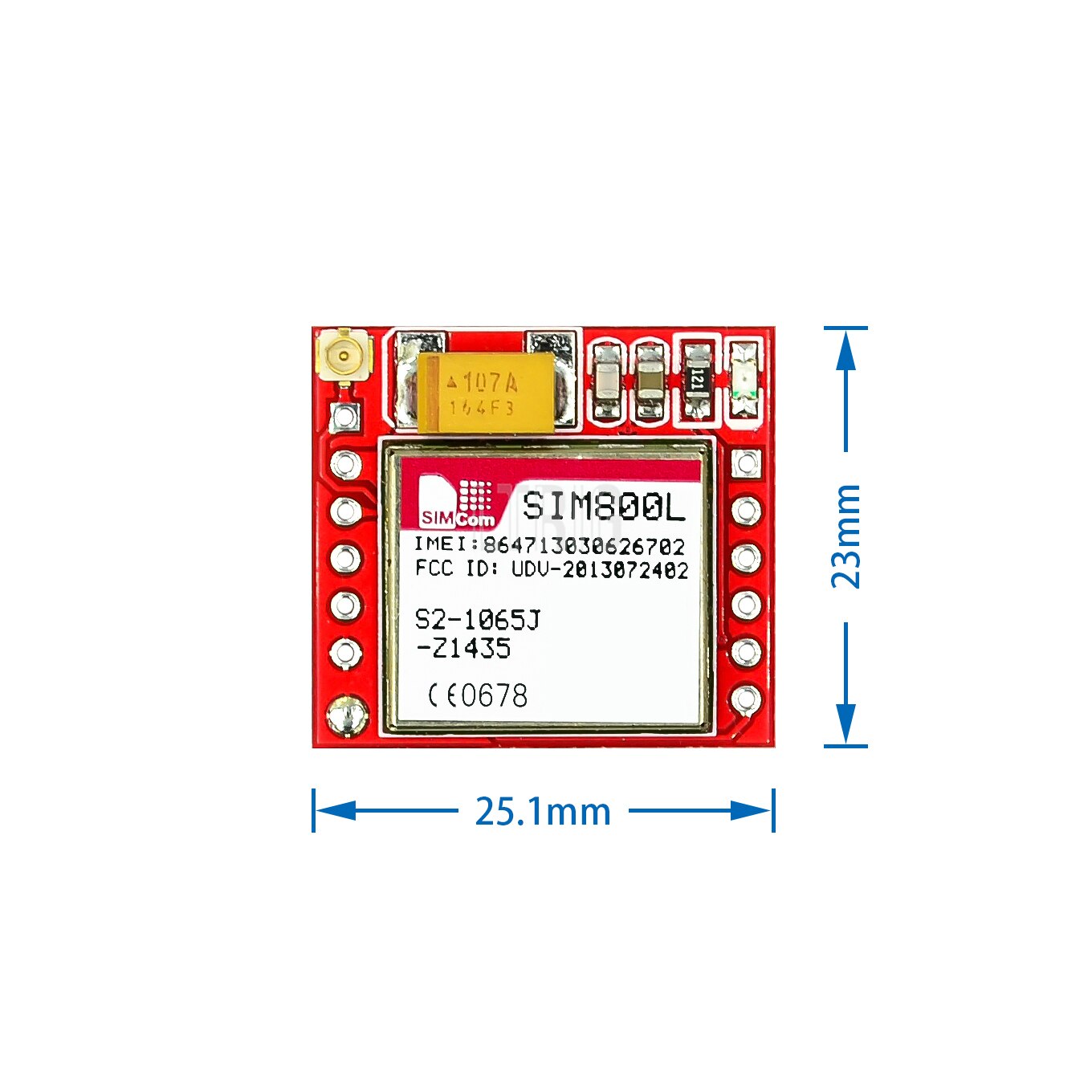 Custom 1PCSgsm module Smallest SIM800L GPRS GSM Module MicroSIM Card Core BOard Quad-band TTL Serial Port For arduino