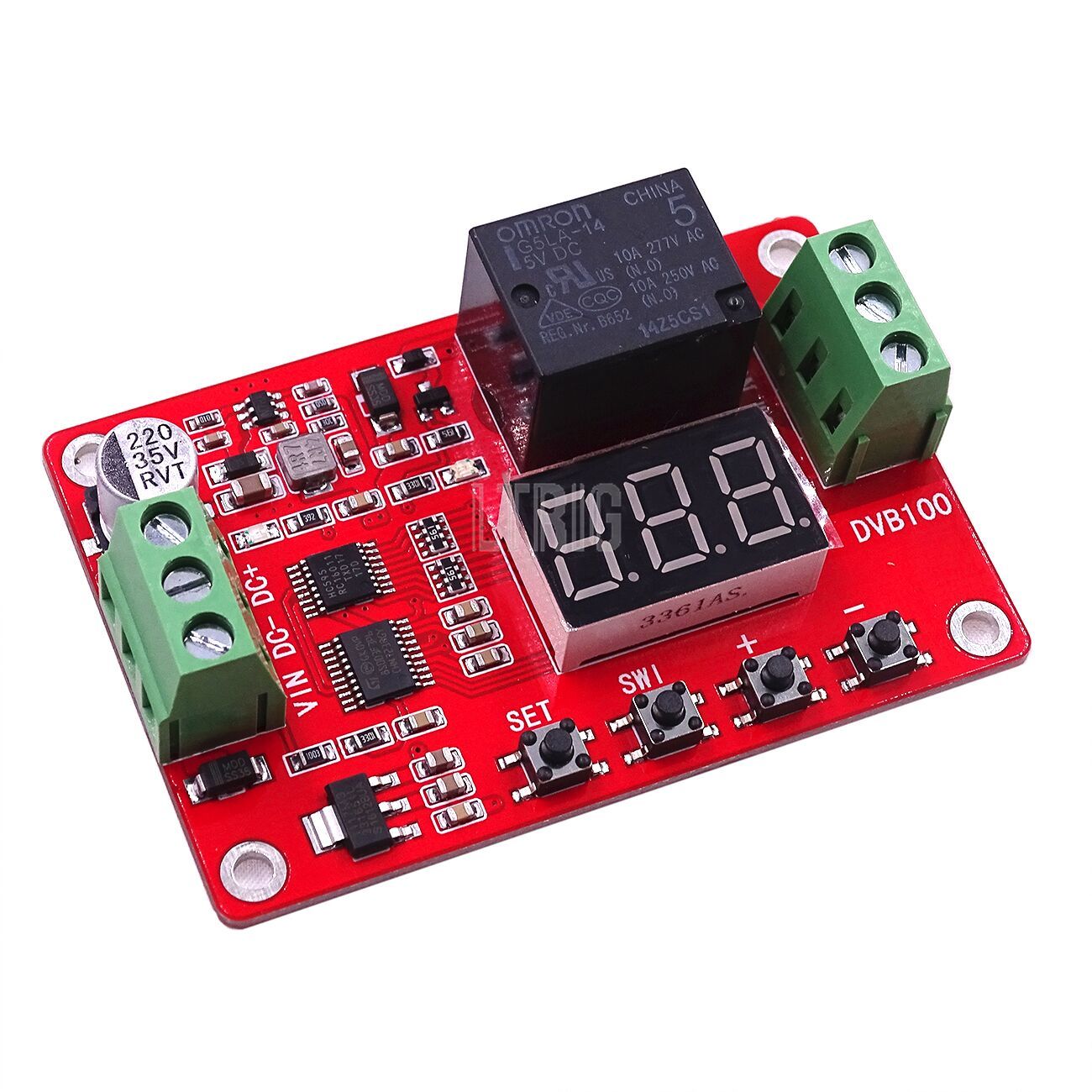 custom 1Pcs 0-100V Digital Display Voltage Comparator Voltage Measurement Charge Discharge With Overvoltage Protection