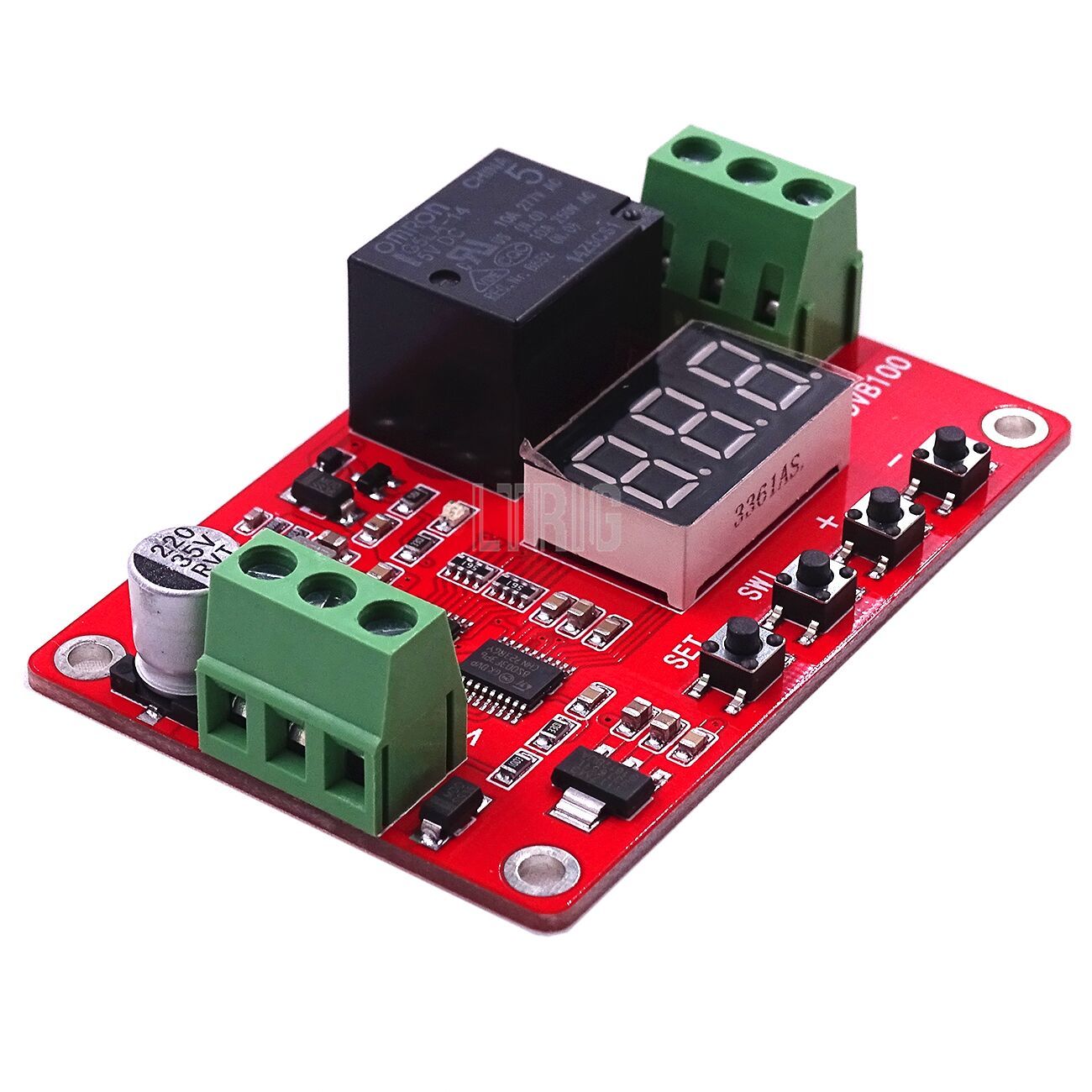 custom 1Pcs 0-100V Digital Display Voltage Comparator Voltage Measurement Charge Discharge With Overvoltage Protection
