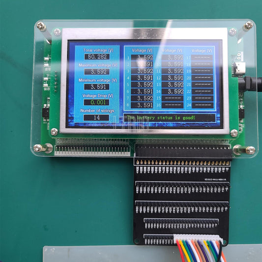 custom 1Pcs 1-24 battery string voltage tester, support mixed insertion, measurement accuracy 3mvTypec port power supply