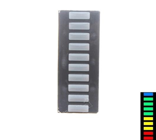 custom 1Pcs 10 Grid Digital Segment LED Light Bar 10 Flat Tube of Super Bright 2 Red+3 Yellow+4 Green+1 Blue