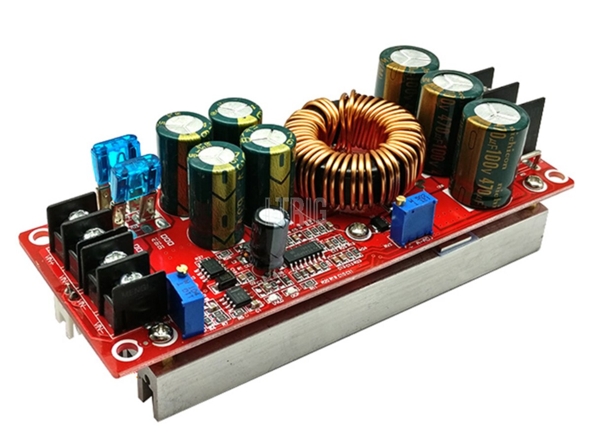 custom 1Pcs 1200W / 1800W 25A DC DC voltage converter boost Boost adjustable module power supply DC-DC 10V -60V to 12V-90V