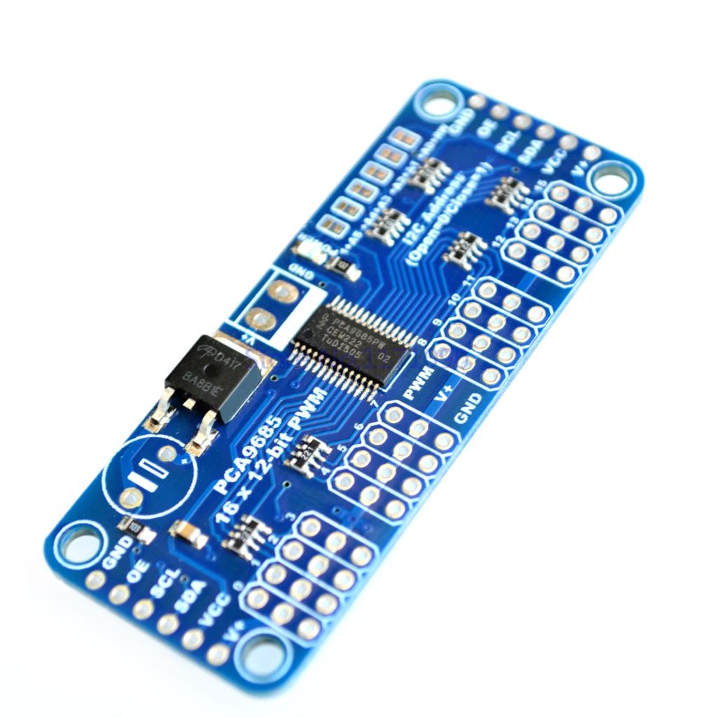 custom 1Pcs 16 Channel 12-bit PWM/Servo Driver-I2C interface-PCA9685 for Raspberry pi shield module servo shield