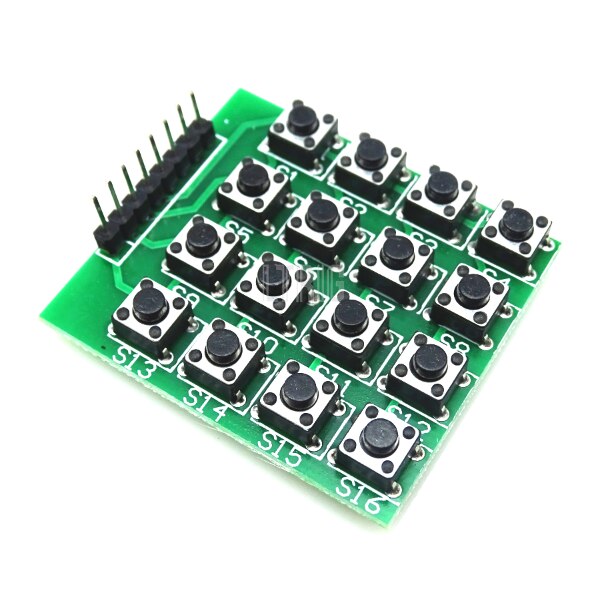 custom 1Pcs 8pin 4x4 4 * 4 matrix 16 keys button keyboard module bread plate mcu for arduino diy kit