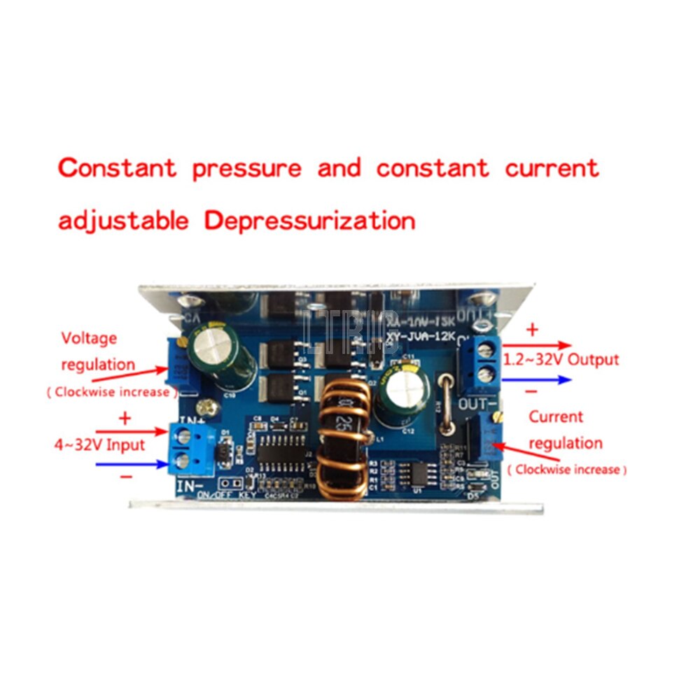 custom 1Pcs Adjustable 12A 200W DC-DC Converter, 4V-32V to 1.2V-32V Buck Power Module, Synchronous Rectifier, Buck Module