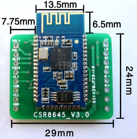 custom 1Pcs Bluetooth 4.0 CSR8645 Amplifier Board 5W+5W APT-X Stereo Receiver Amp Module