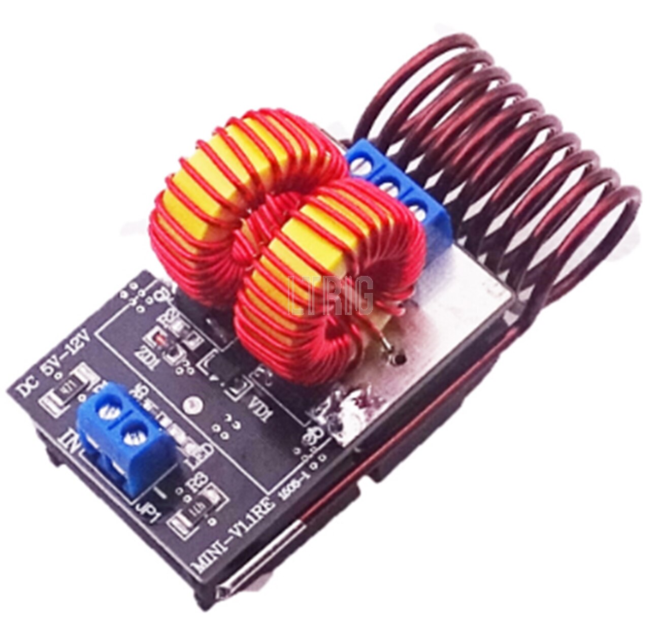 custom 1Pcs DC 5V-12V 120W Mini ZVS Induction Heating Power Module Tesla Jacobs Ladder No Taps With Heating Coil