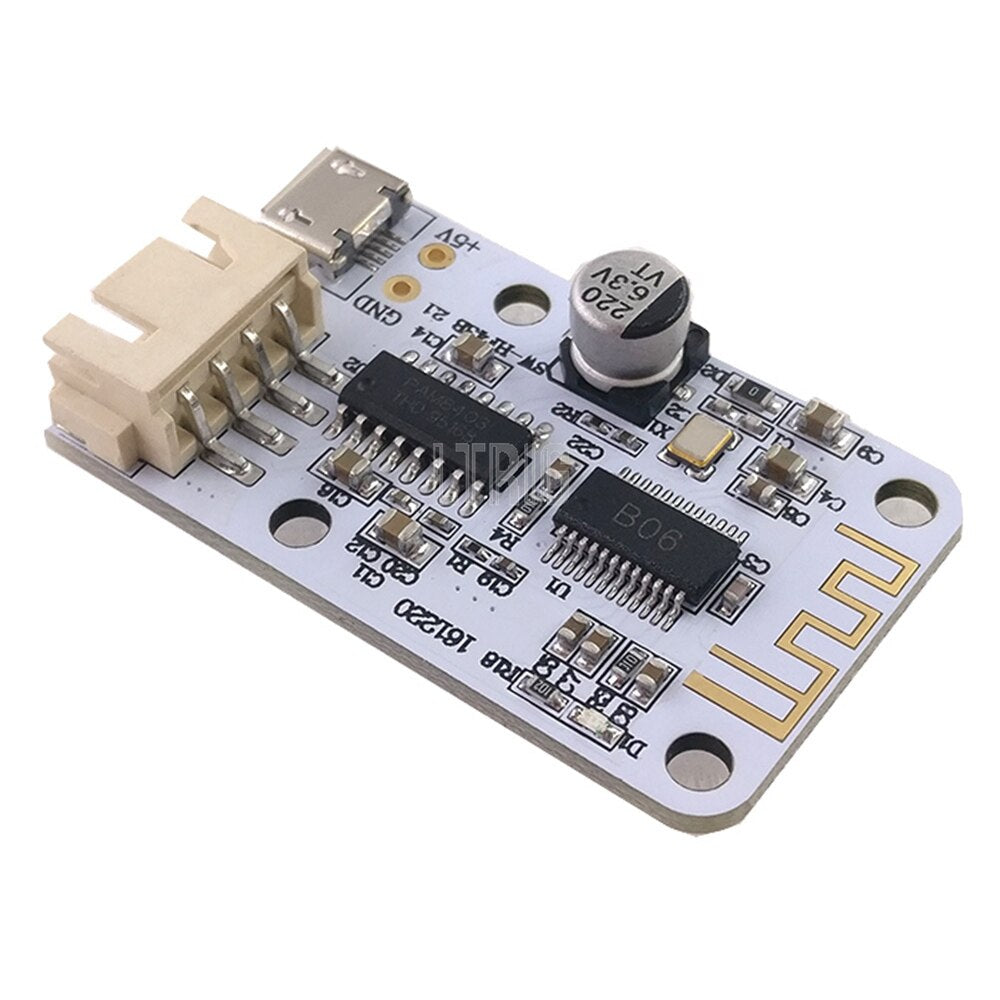 custom 1Pcs DC 5V Micro USB Power 3W+3W Bluetooth 4.0 Audio Receiver Board Wireless Digital Mini Amplifier Module