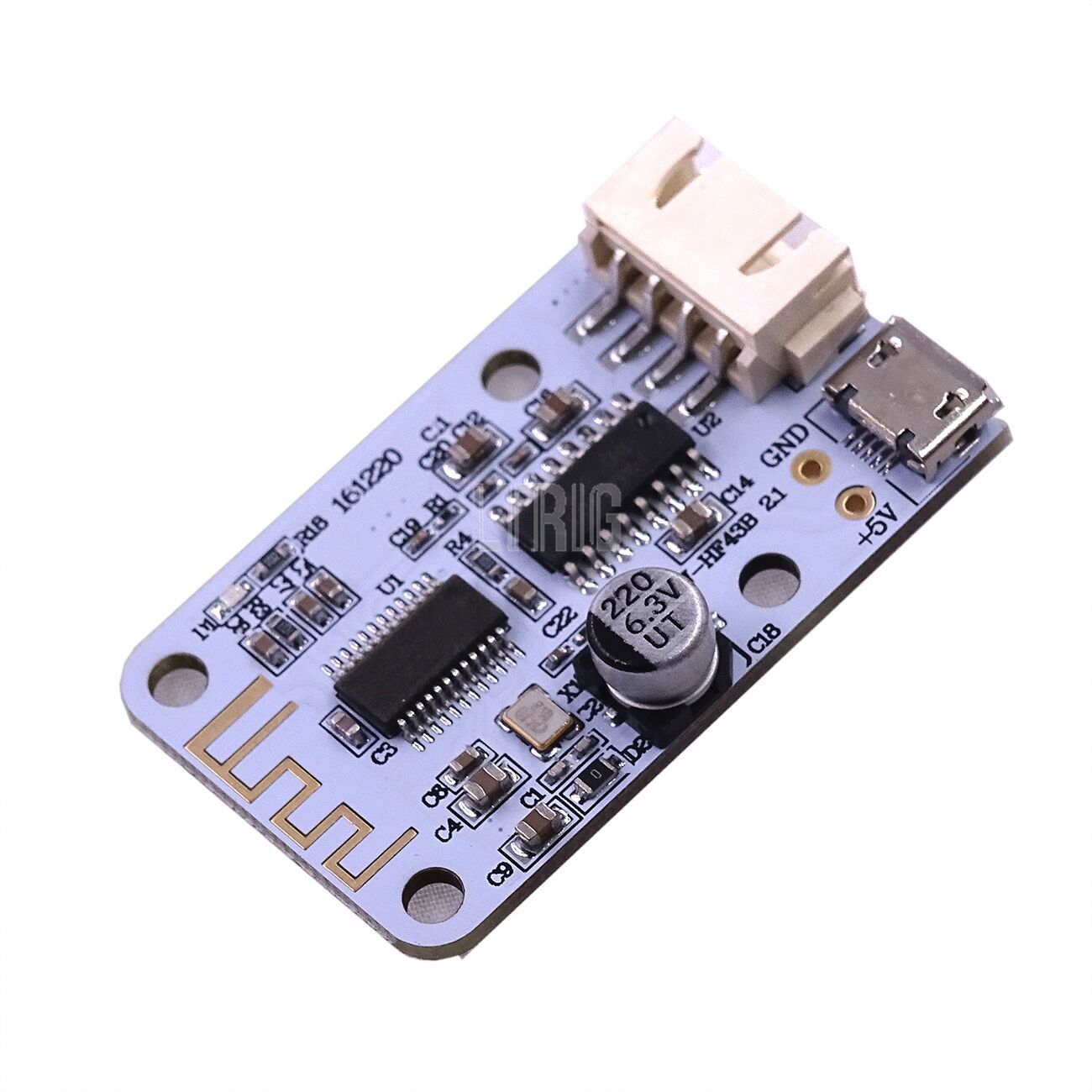 custom 1Pcs DC 5V Micro USB Power 3W+3W Bluetooth 4.0 Audio Receiver Board Wireless Digital Mini Amplifier Module