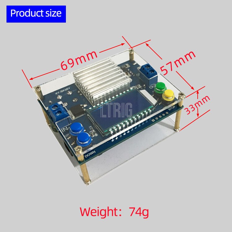 custom 1Pcs DC-DC 35w 4a adjustable automatic buck boost power module cccv step up down converter voltage solar charging