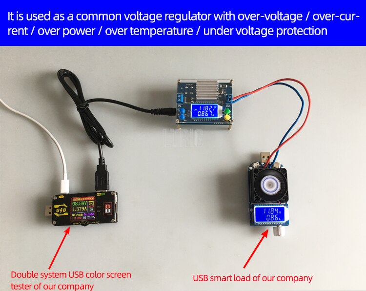 custom 1Pcs DC-DC 35w 4a adjustable automatic buck boost power module cccv step up down converter voltage solar charging