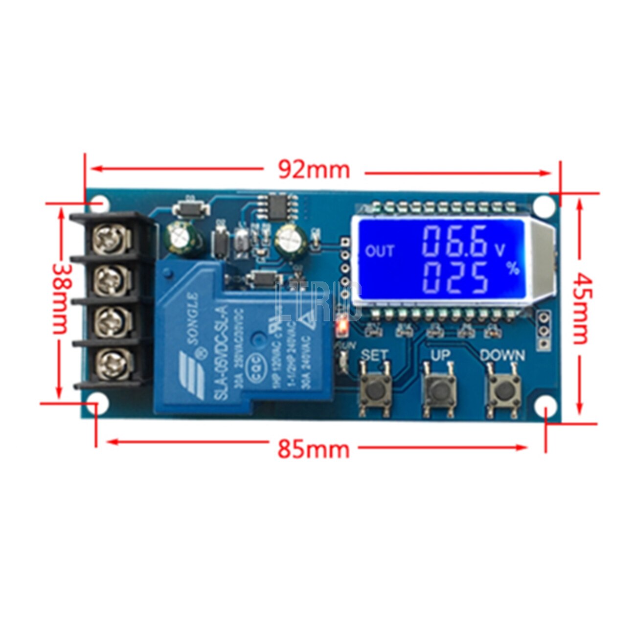 custom 1Pcs DC6-60v 30A storage battery charging control module protection board charger time switch lcd display XY-L30A