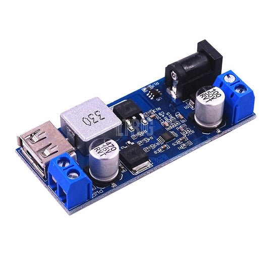 custom 1Pcs DCDC 24V 12V 5V 5A Step Down power supply converter replace LM2596S adjustable USB Step-down charging module