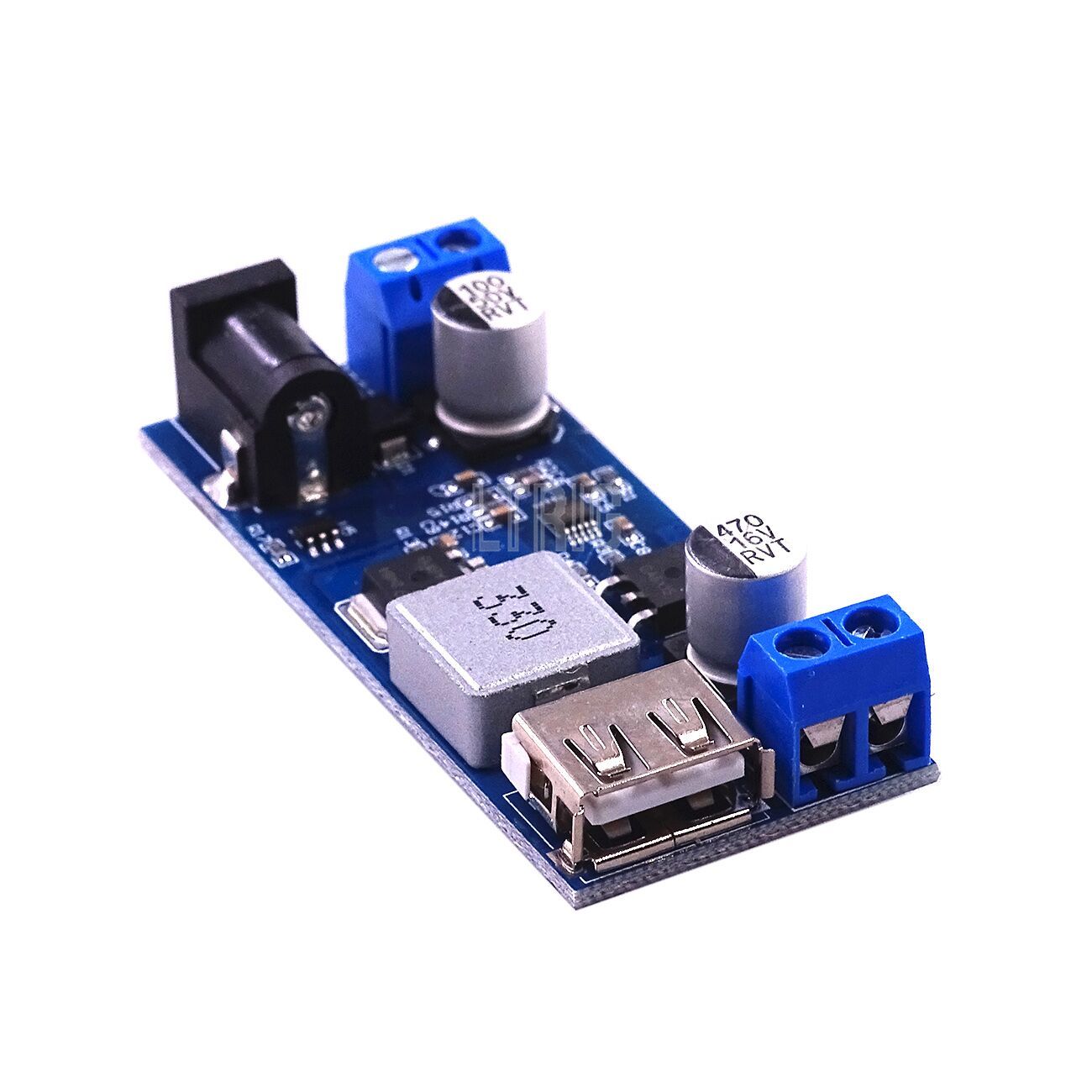 custom 1Pcs DCDC 24V 12V 5V 5A Step Down power supply converter replace LM2596S adjustable USB Step-down charging module