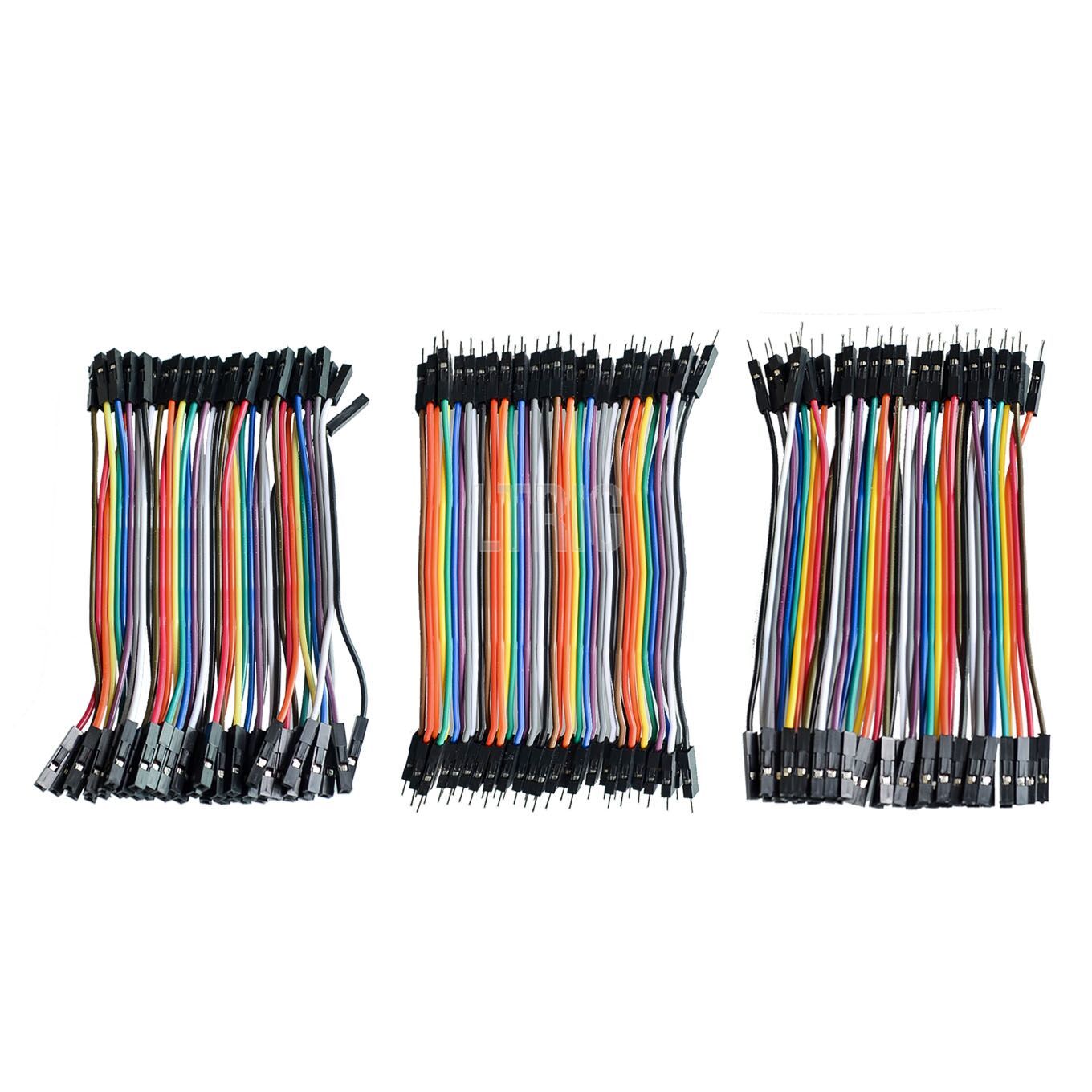 custom 1Pcs Dupont Line 10cm Male to Male + Male to Female + Female to Female Jumper Wire Dupont Cable for arduino Diy Kit