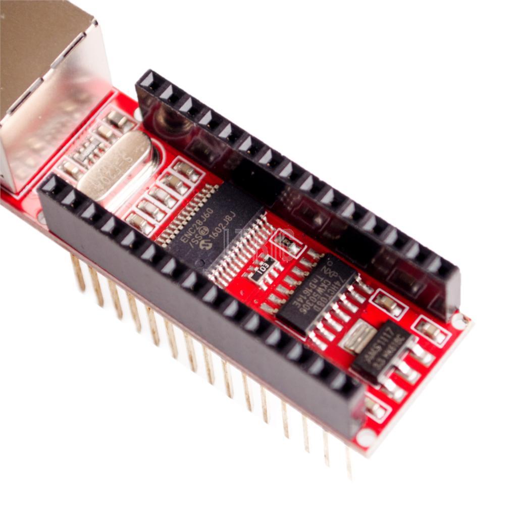 custom 1Pcs ENC28J60 Ethernet Shield V1.0 for arduino compatible Nano 3.0 RJ45 Webserver Module