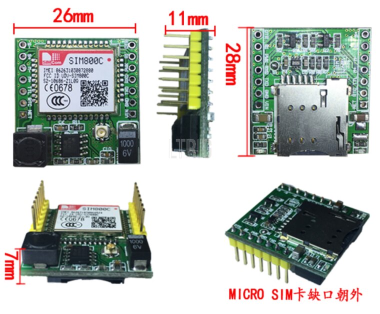 custom 1Pcs F-25 GPRS Module SIM800C GSM SIM800L/SIM900A Industrial STM32 Development Board