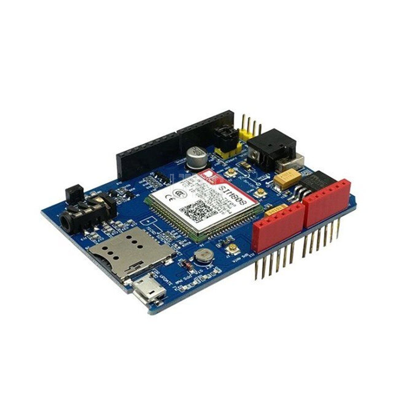 custom 1Pcs High Quality SIM808 GPRS / GSM + GPS Shield 2 in 1 GSM Shield GPRS GPS Development Board SIM808 Module