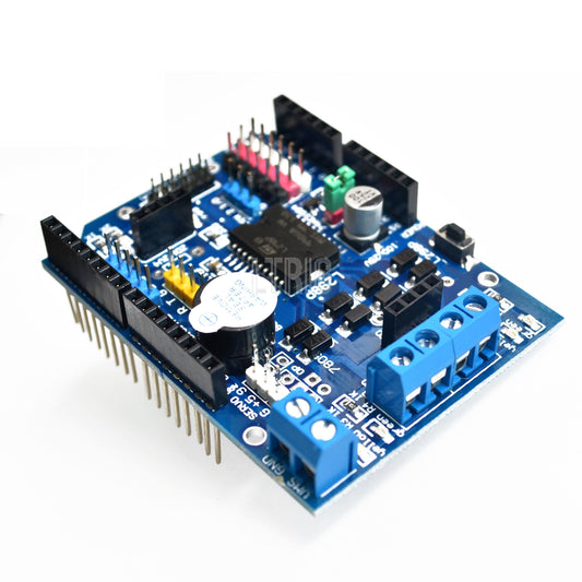 custom 1Pcs L298P PWM Speed Controller Dual High-Power H-bridge Driver ,Bluetooth, L298P Motor Shield Board for Arduino
