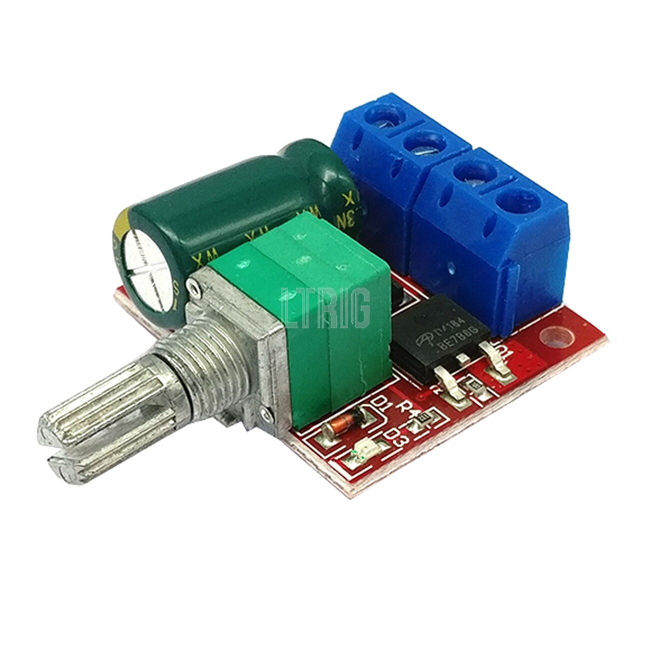 custom 1Pcs Mini 5A 90W PWM 12V DC Motor Speed Controller Module DC-DC 4.5V35V Adjustable Speed Regulator Control Governor