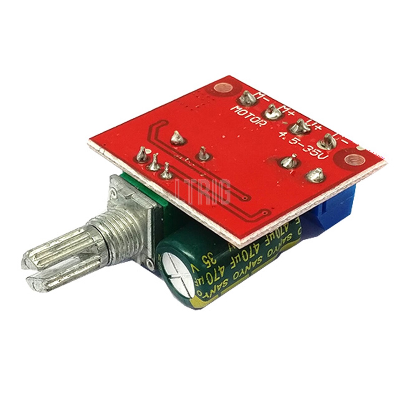 custom 1Pcs Mini 5A 90W PWM 12V DC Motor Speed Controller Module DC-DC 4.5V35V Adjustable Speed Regulator Control Governor