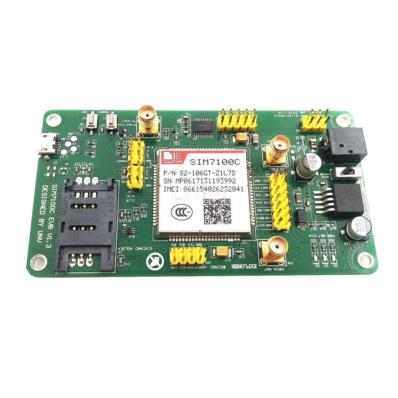 custom 1Pcs New SIM7100C PCIE 4G 4g 3g 2g communication module 5 mold LTE TDD FDD GPS module