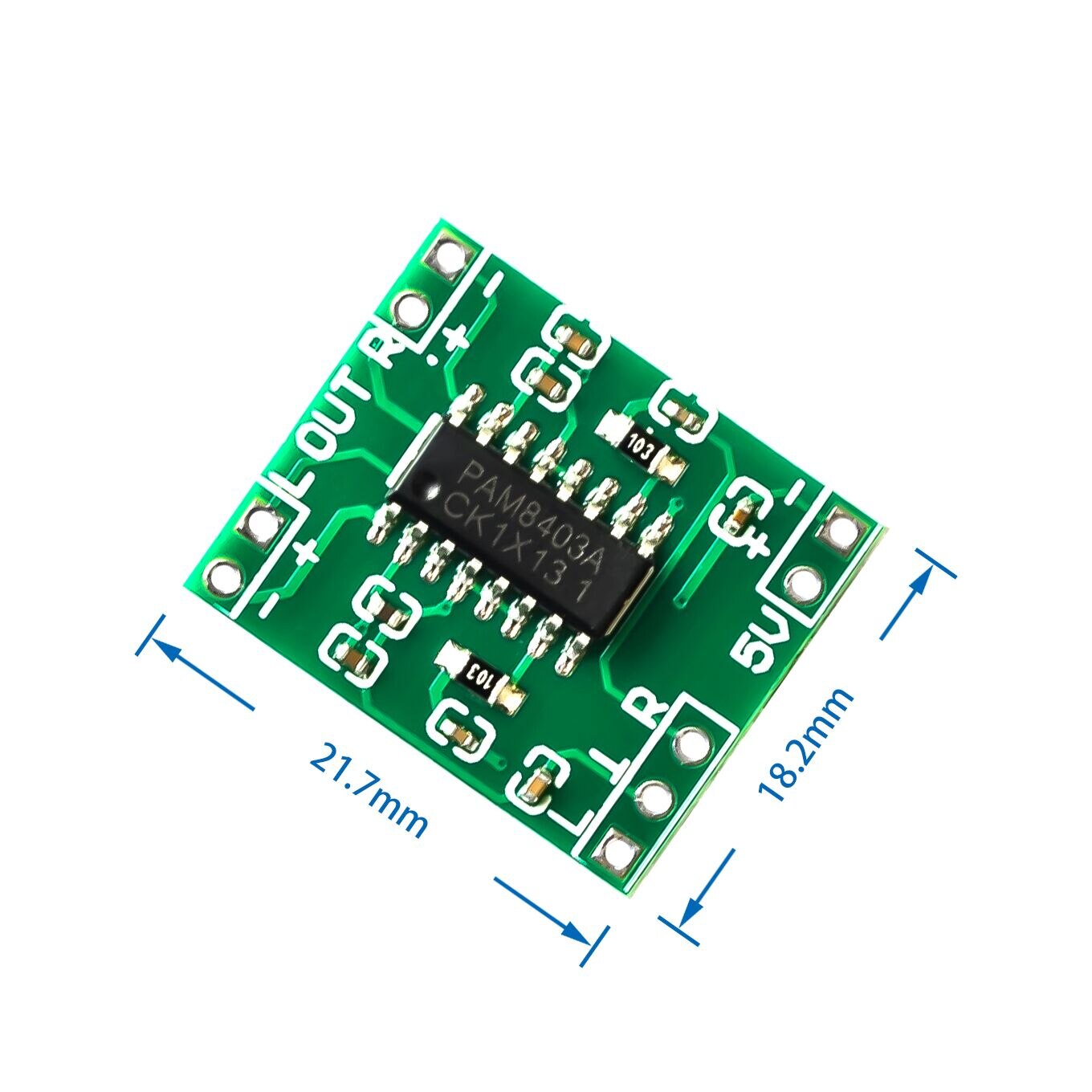 custom 1Pcs PAM8403 Super mini digital amplifier board 2 * 3W Class D digital amplifier board efficient 2.5 to 5V USB