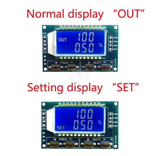 custom 1Pcs PWM Signal Generator Pulse Frequency Duty Cycle Adjustable Module LCD Display 1Hz-150Khz 3.3V-30V