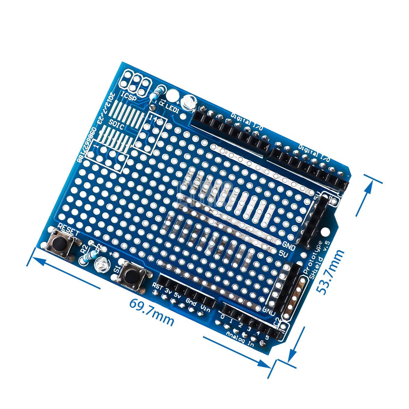 custom 1Pcs ProtoShield prototype expansion board with mini bread board based FORARDUINO