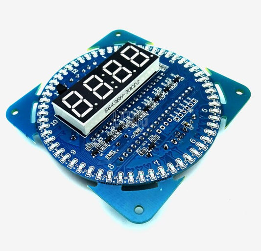 custom 1Pcs Rotating LED Display Alarm Electronic Clock Module Water Lamp DIY Kit Light Control Temperature