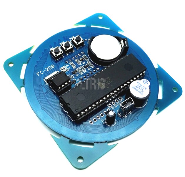 custom 1Pcs Rotating LED Display Alarm Electronic Clock Module Water Lamp DIY Kit Light Control Temperature