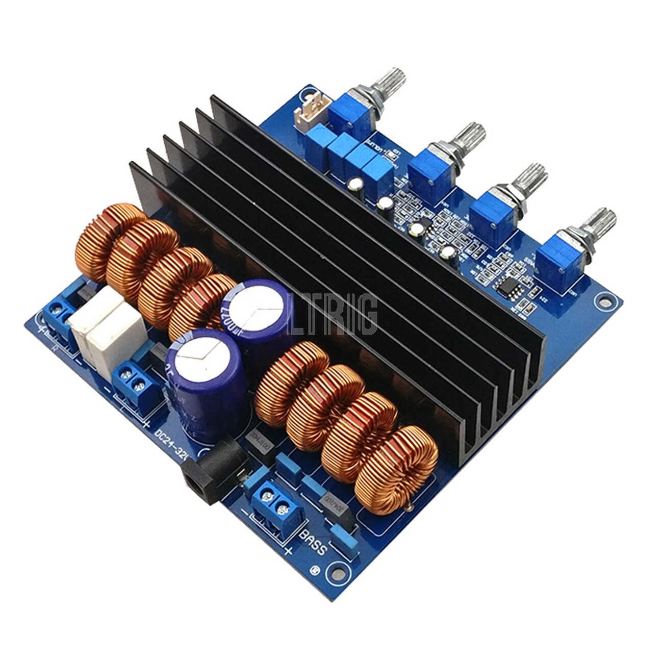 custom 1Pcs TDA7498 TL072 Class D 2.1 Digital Power Amplifier Board 200W+100W+100W DC24V to DC32V