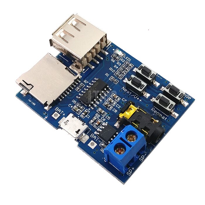 custom 1Pcs TF card U disk MP3 Format decoder board module amplifier decoding audio Player BSG