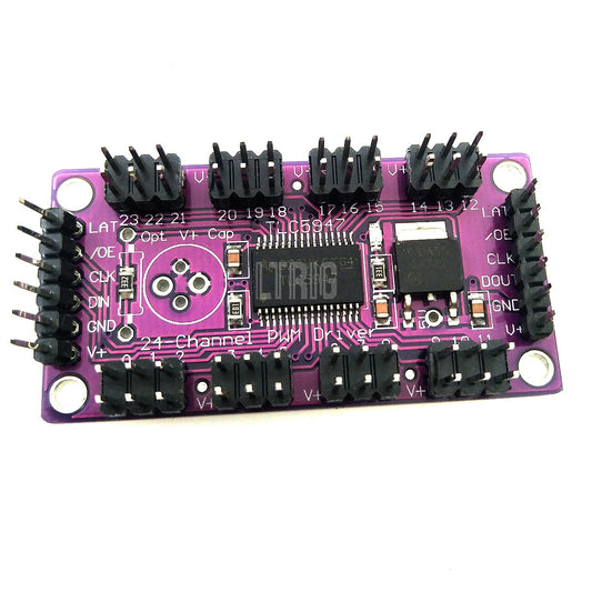 custom 1Pcs TLC5947 12bit PWM Pulse Width Modulation 24 Output Channels LED Driver Module