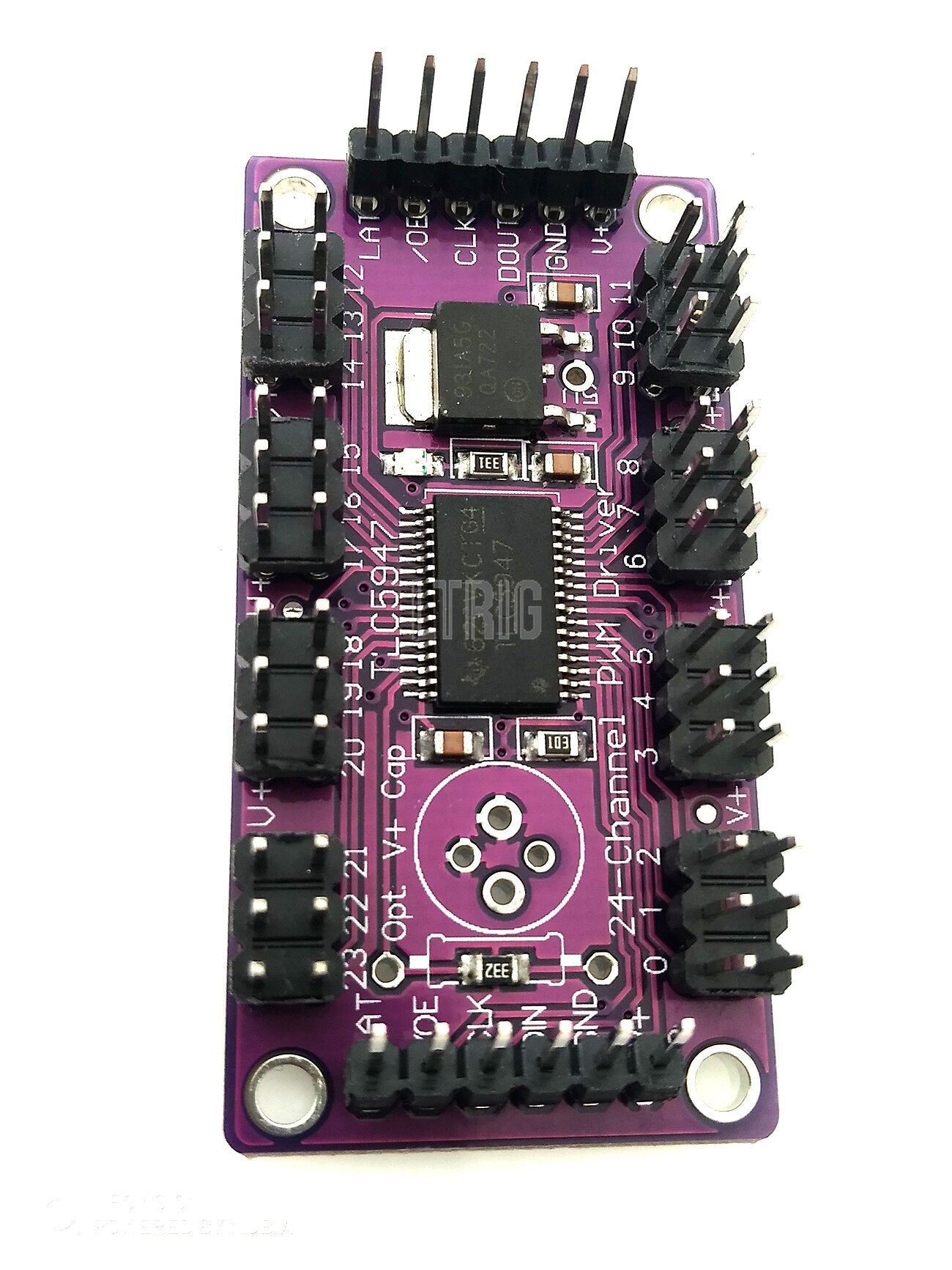 custom 1Pcs TLC5947 12bit PWM Pulse Width Modulation 24 Output Channels LED Driver Module