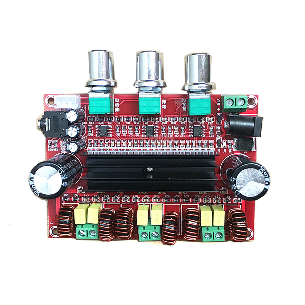 custom 1Pcs TPA3116 2.1 Digital Audio Power Amplifier Board 2 * 80W + 100W Subwoofer Speaker DC12-24V Amplifier Module